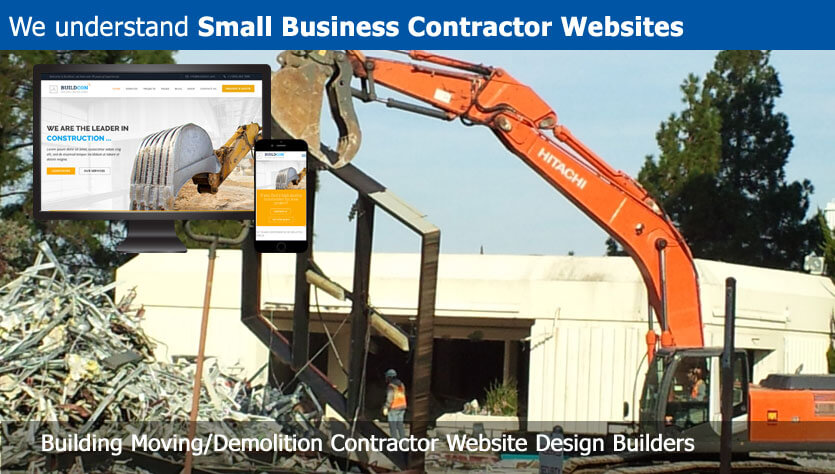 building moving demolition contractor website design