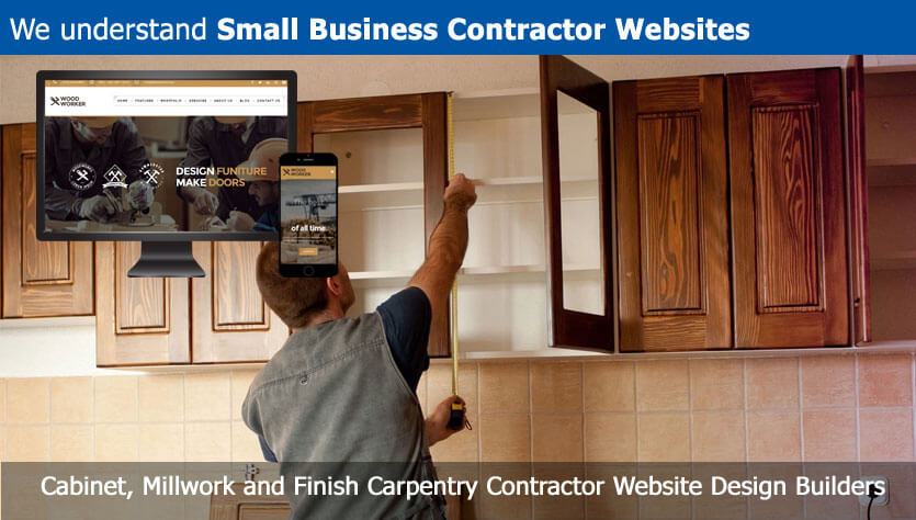 cabinet, millwork and finish contractor website design