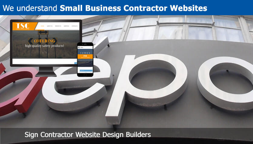 sign contractor website design