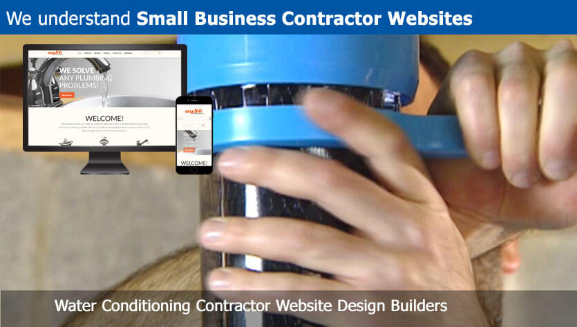 water conditioning contractor website design